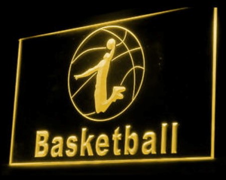 Basketball Court Jumpshot LED Neon Sign